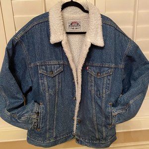 Men's Levi Blue Jean Sherpa Lined Jacket EXCELLENT